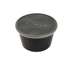 500_Ml_Black_Round_Container